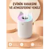 Hava Nemlendirici Buhar Makinesi Aromaterapi LED Işıklı Oda Nemlendirici
