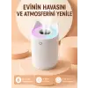 Hava Nemlendirici Buhar Makinesi Aromaterapi LED Işıklı Oda Nemlendirici