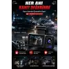 HD 3 Kameralı Araç Kamerası Ön Arka İç Kayıt Gece Görüşlü G Sensörlü Geniş Açılı