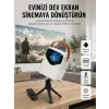 HD Ayaklı Portatif Projeksiyon Cihazı Bluetooth Wifi Akıllı Android İşlemcili