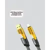 Hızlı Şarj Destekli 65W Örgülü USB-C ve USB-A Çoklu Şarj Kablosu