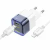 HOCO C131A Platinum PD30W+QC3.0 Girişli Hızlı Şarj Başlığı Ve Type-C To iPhone Lightning Kablo-(5775)