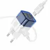 HOCO C131A Platinum PD30W+QC3.0 Girişli Hızlı Şarj Başlığı Ve Type-C To iPhone Lightning Kablo-(5775)