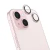 HOCO Crystal Clear iPhone 15-15 Plus HD 3D Metal Çerçeveli Kamera Koruyucu Lens-(5775)