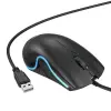 HOCO GM19 RGB LED Işıklı Gamer Oyuncu Kablolu Optik Mouse-(5775)