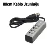 HOCO HB1 80cm Kablolu 4 Portlu USB Çoğaltıcı HUB Adaptör-(5775)