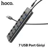 Hoco HB40 7xUSB 2.0 Anahtarlı USB Hızlı Şarj ve Veri Okuyucu-(5775)
