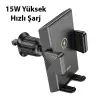 Hoco HW21 Klima Havalandırma Bölmesi Wireless Kablosuz Şarj Araç Telefon Tutucu-(5775)