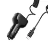 HOCO NZ11A 30W 2 USB+ Type-C Girişli iPhone Kablolu Araç Çakmaklık Şarj Aleti-(5775)