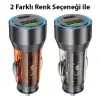 HOCO NZ12A Action PD43W USB + Type-C Hızlı Şarj Araç Çakmaklı Şarj Aleti-(5775)