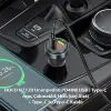 HOCO NZ12B Unimpeded PD48W USB + Type-C Araç Çakmaklı Hızlı Şarj Aleti + Type-C to Type-C Kablo-(5775)