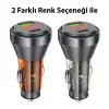 HOCO NZ12B Unimpeded PD48W USB + Type-C Araç Çakmaklık Hızlı Şarj Aleti-(5775)