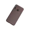 Huawei P40 Lite E Kılıf Auto Focus Karbon Kapak - Kahverengi