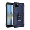 Huawei Y5p Kılıf Sofya Yüzüklü Silikon Kapak - Lacivert