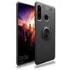 Huawei Y6p Kılıf Range Yüzüklü Silikon - Siyah