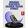 İçi Sarılabilen Kablo ve Yaka Klipsli Bluetooth Kulaklık