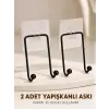İkili Duvar Tipi Yapışkanlı Askılık Pratik Ev Düzenleme Askısı