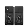 İnfinix Hot 30 4g Kılıf Pars Lens Yüzüklü  - Gümüş