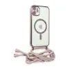 İphone 11 Kılıf Divo Lazer Askılı Magsafe Kapak - Pembe