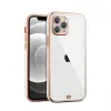 iPhone 11 Pro 5.8inç Gold Çerçeve Kamera Korumalı Silikon Bumper Kılıf-(5775)
