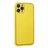 İphone 11 Pro Kılıf Co Deri  Kapak - Sarı