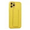 İphone 11 Pro Kılıf Co Deri Standlı Kapak - Sarı