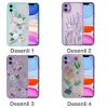 iPhone 12 6.1inç Kamera Korumalı Çiçek Desenli Silikon Kılıf-(5775)