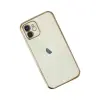 İphone 12 Kılıf  Lensli  - Gold