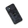 İphone 12 Kılıf Pars Lens Yüzüklü  - Lacivert