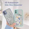 iPhone 12 Mini 5.4inç Kamera Korumalı Çiçek Desenli Silikon Kılıf-(5775)