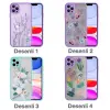 iPhone 12 Pro 6.1inç Kamera Korumalı Çiçek Desenli Silikon Kılıf-(5775)