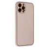 İphone 12 Pro Kılıf Co Deri  Kapak - Pudra