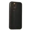 İphone 12 Pro Kılıf Co Deri Standlı Kapak - Siyah
