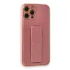 İphone 12 Pro Kılıf Co Karbon Standlı Kapak - Pembe