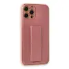 İphone 12 Pro Kılıf Co Karbon Standlı Kapak - Pembe