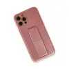 İphone 12 Pro Kılıf Co Karbon Standlı Kapak - Pembe