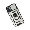 İphone 12 Pro Kılıf Pars Lens Yüzüklü  - Gümüş