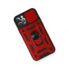 İphone 12 Pro Kılıf Pars Lens Yüzüklü  - Kırmızı