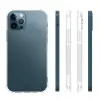 İPhone 12 Pro Max 6.7 Anti-Drop Silikon Kılıf Kamera Korumalı Şeffaf Silikon Kılıf-(5775)