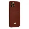 İphone 12 Pro Max Kılıf Kelvin Kartvizitli  - Bordo
