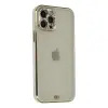 İphone 12 Pro Max Kılıf Liva Taşlı  - Beyaz