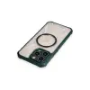 İphone 12 Pro Max Kılıf Prag Magneticsafe Kapak - Koyu Yeşil