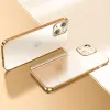iPhone 13 Mini Renkli Kenar Şeffaf Kılıf Kamera Korumalı Silikon Kılıf-(5775)