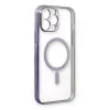İphone 13 Pro Max Kılıf Magneticsafe Lazer  - Mor