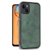İphone 14 Kılıf Aras Deri Kapak - Koyu Yeşil