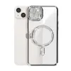 İphone 14 Kılıf Joke Simli Magneticsafe Kılıf - Gümüş