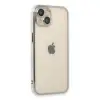 İphone 14 Plus Kılıf  Lensli  - Gümüş