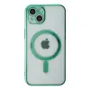 İphone 14 Plus Kılıf Magneticsafe Lazer  - Haki Yeşil