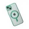İphone 14 Plus Kılıf Magneticsafe Lazer  - Haki Yeşil
