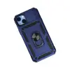 İphone 14 Plus Kılıf Pars Lens Yüzüklü  - Lacivert